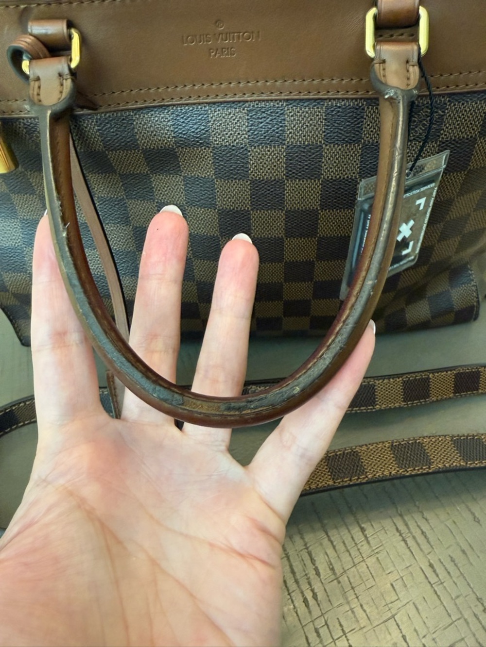 Authentic Louis Vuitton Greenwich PM - Damier Ebene with COA - Picture 10 of 16